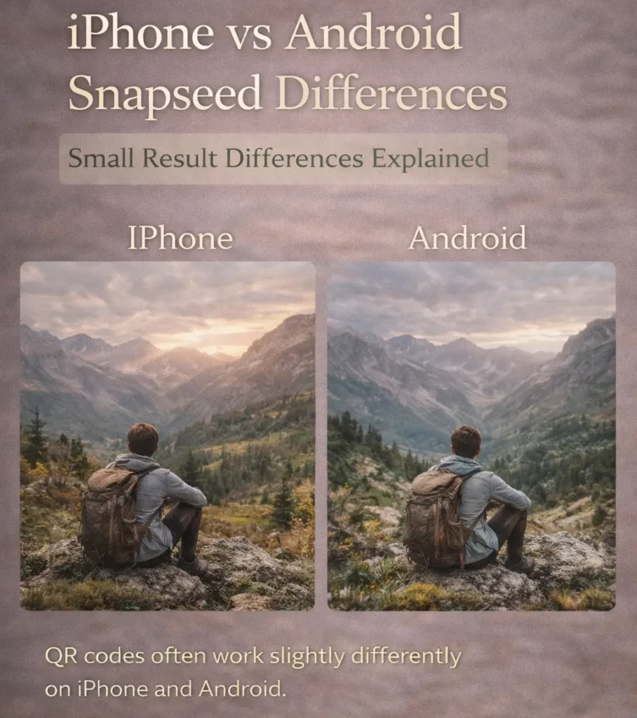 Snapseed QR Code से सिनेमैटिक फोटो एडिट