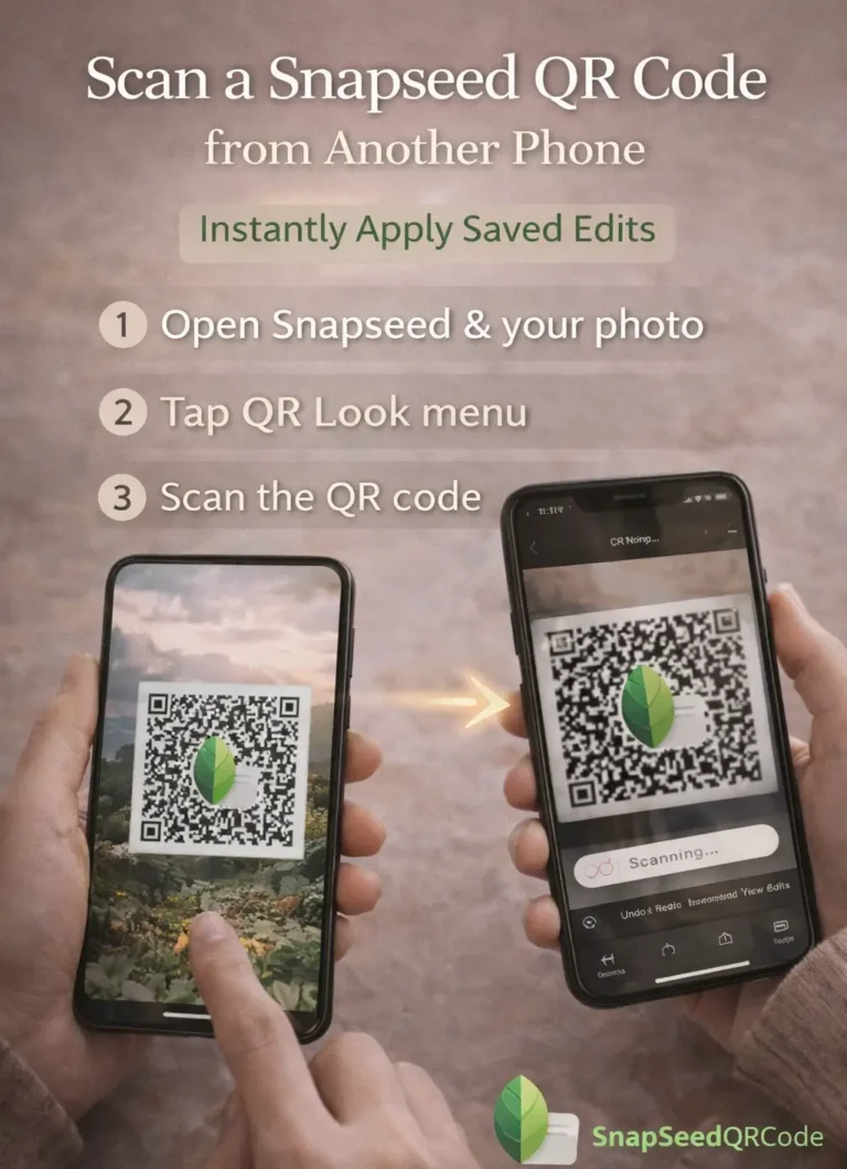Snapseed QR code kaise scan kare