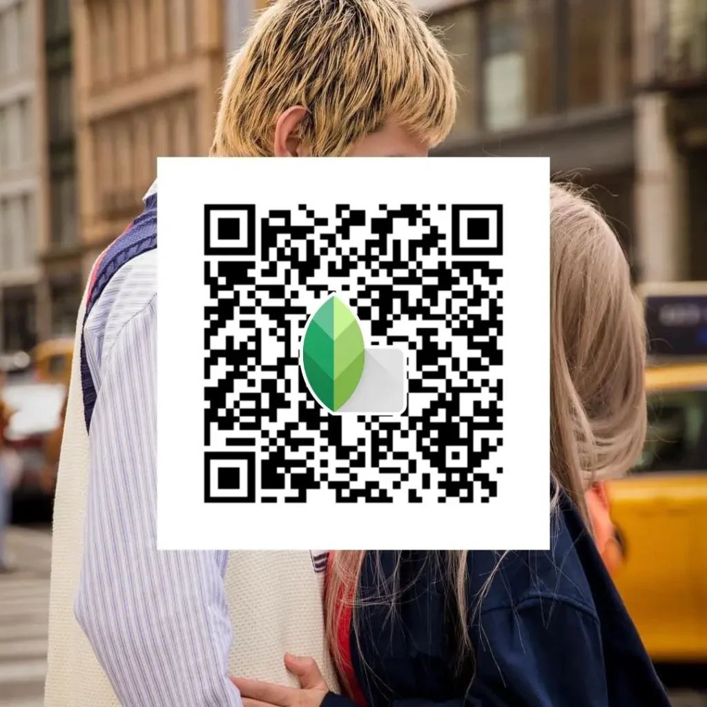 Snapseed QR code with gentle face glow