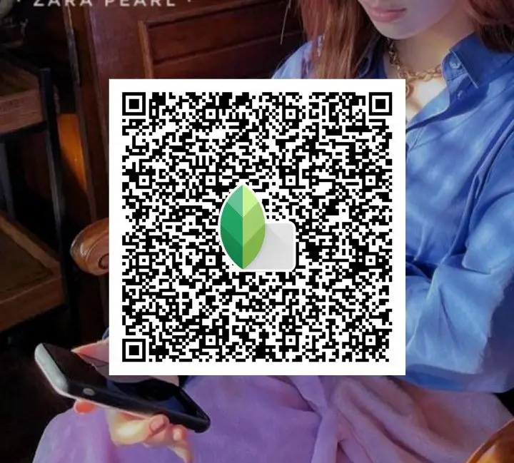 moody portrait Snapseed QR code