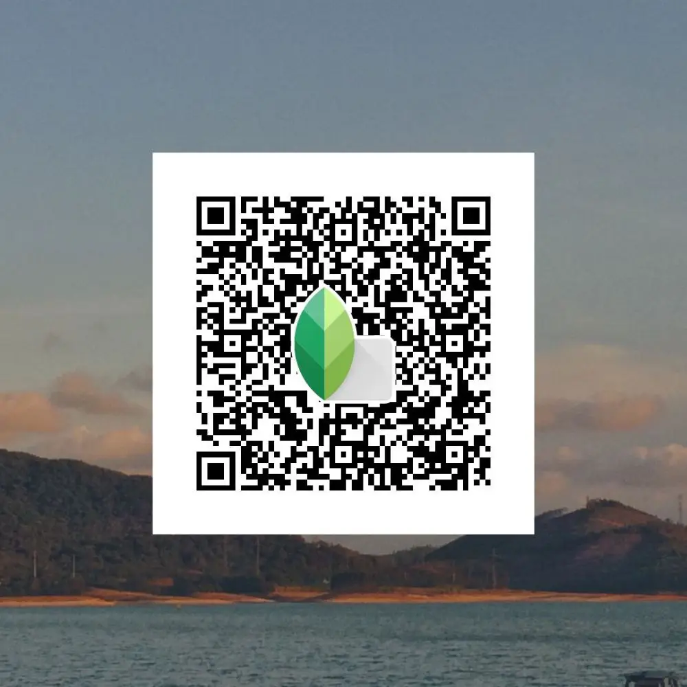 Bright sky background color graded with Snapseed QR codes