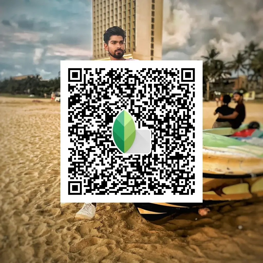 Car photo editing Snapseed QR code