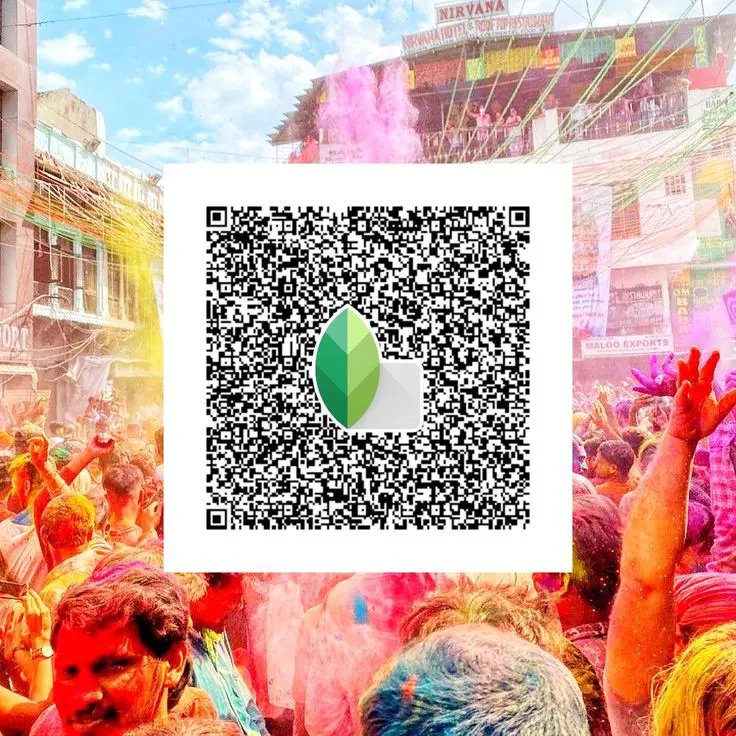 Color‑based photo edited using Snapseed QR Codes HD 4K