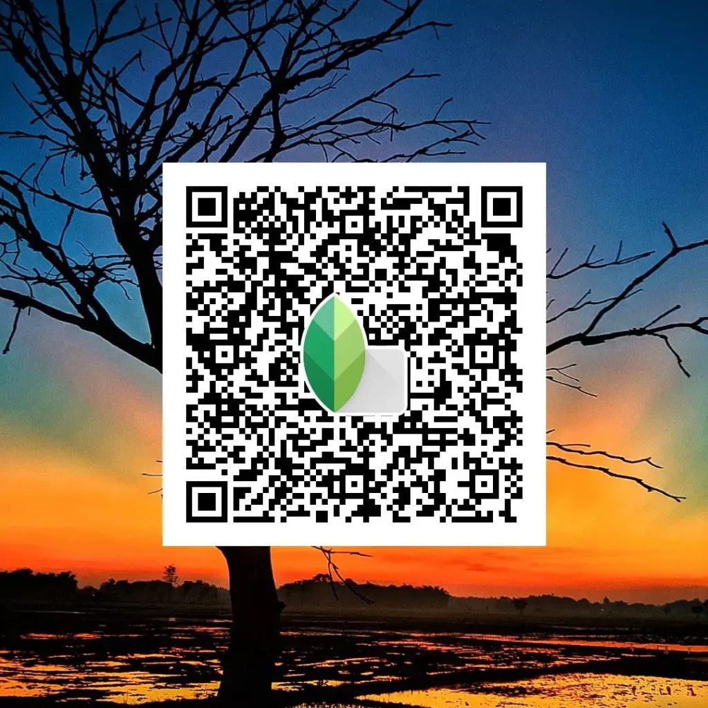 Dark aur moody look ke liye cinematic Snapseed QR code