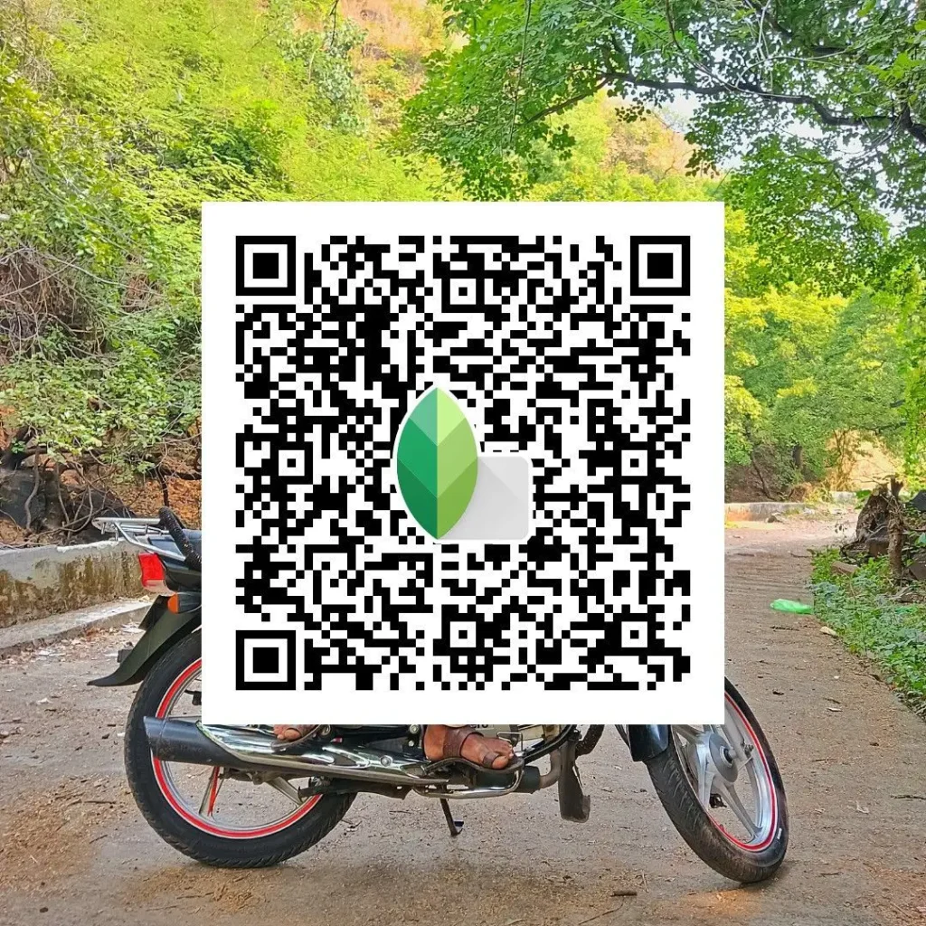 Dark bike photo editing Snapseed QR code
