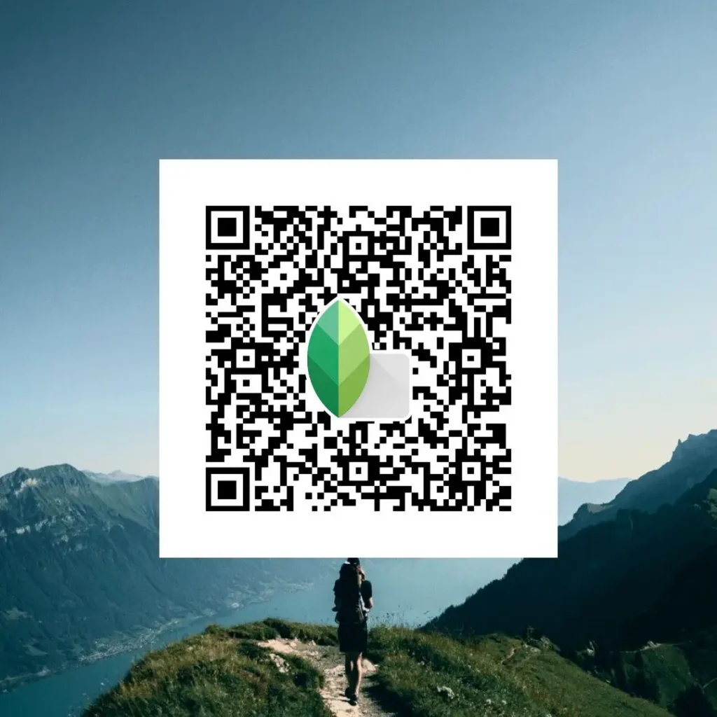 Daylight scene enhanced without filters using Snapseed QR code