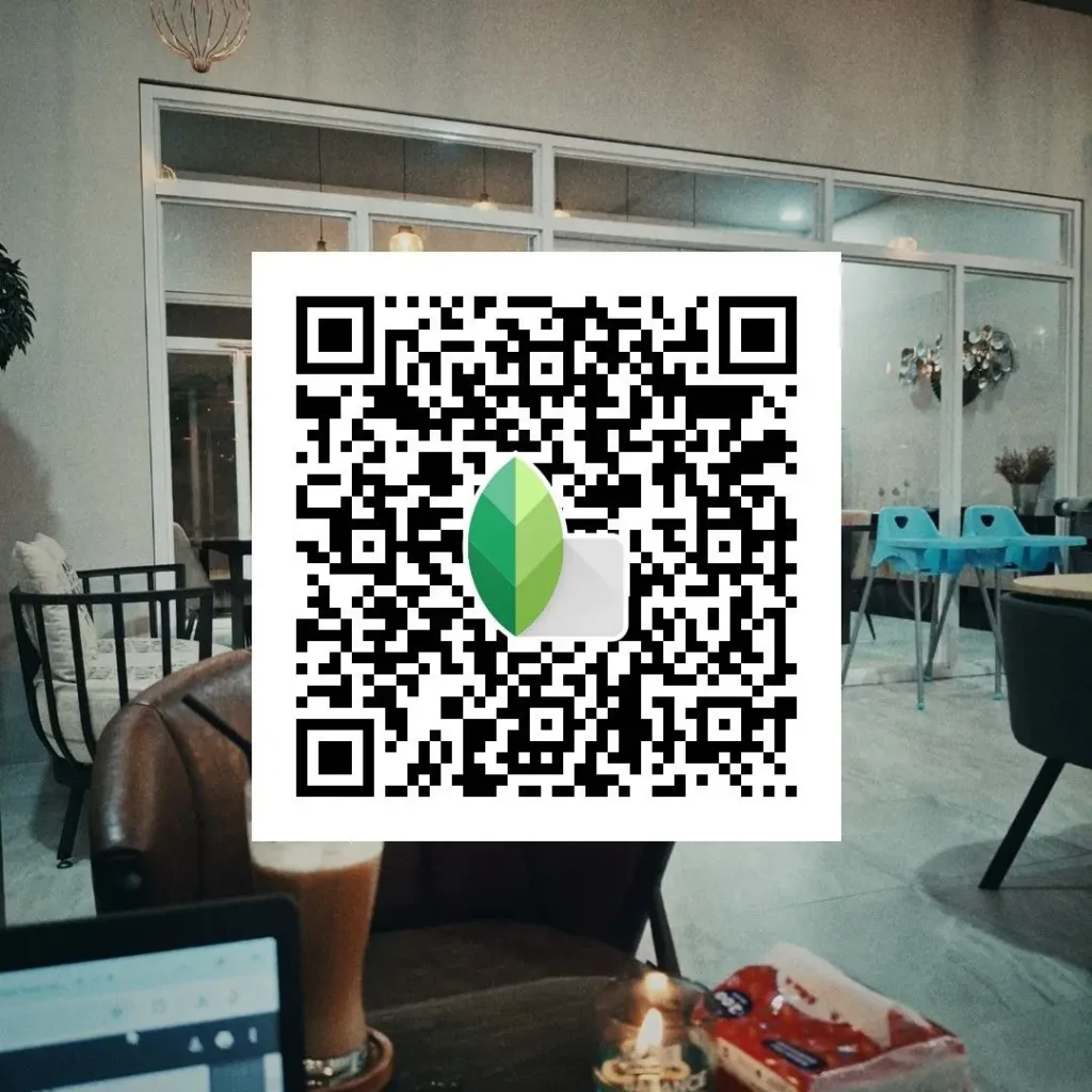 Indoor photo edited with soft light DSLR‑style Snapseed QR preset