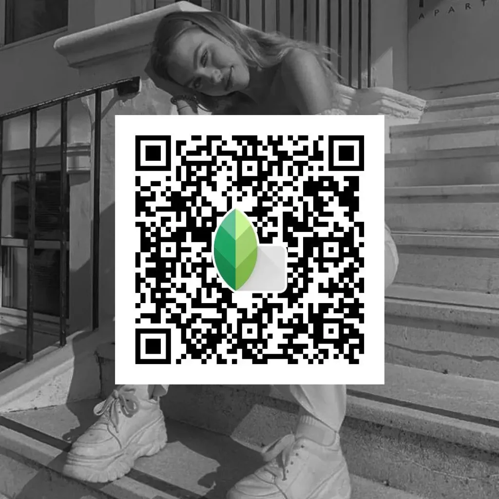 Monochrome photo edited using Snapseed QR Codes HD 4K