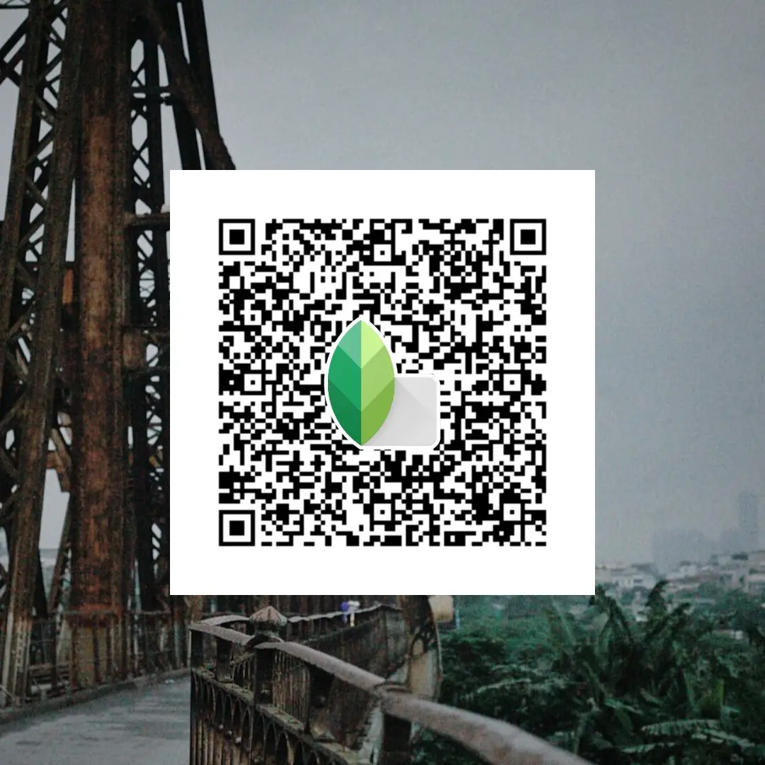 Clean sky background with natural color grading via Snapseed QR codes