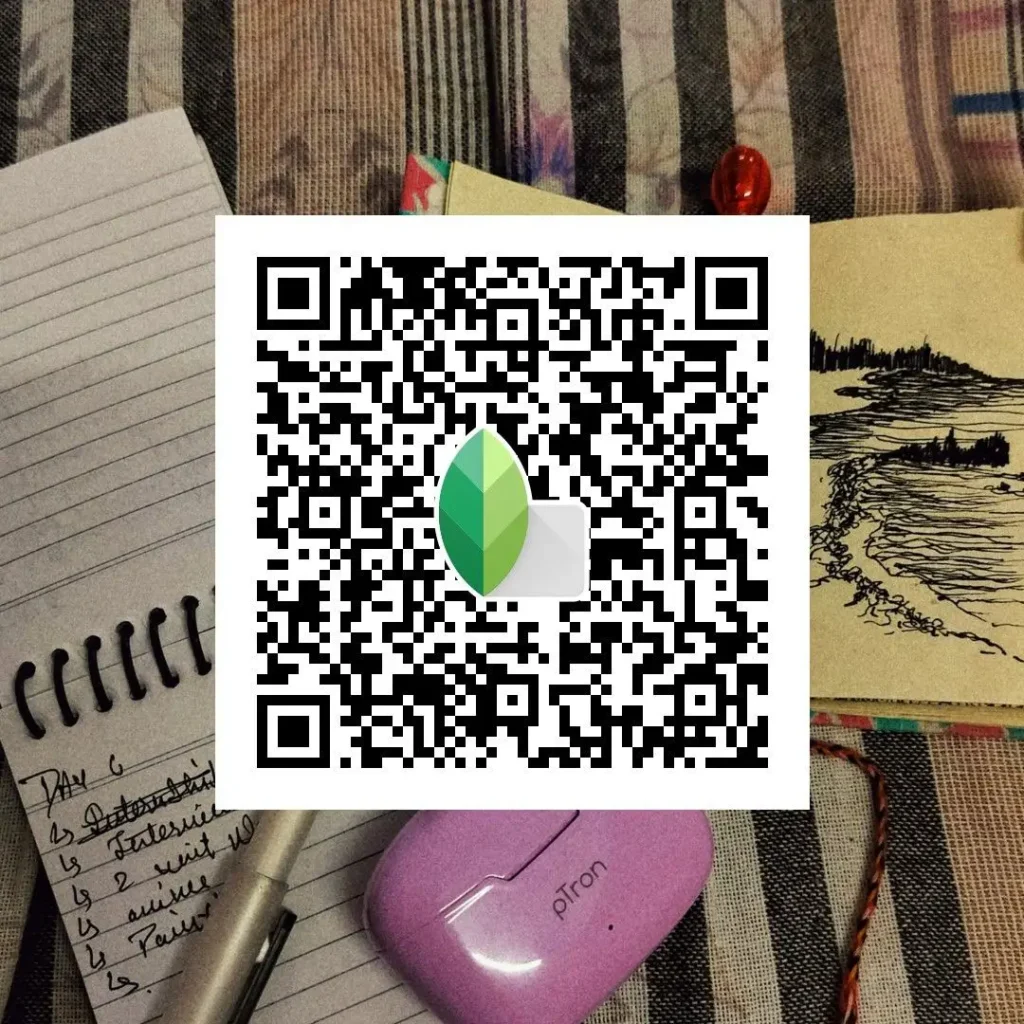 Objects ke liye HD 4K Snapseed QR code jisme subject sharp dikhta hai