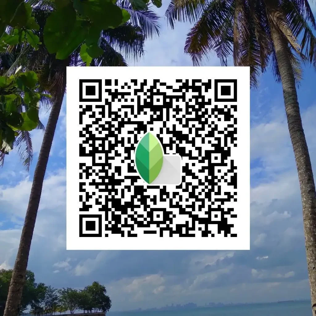 Outdoor sky photo with clean blue tones using Snapseed QR editing