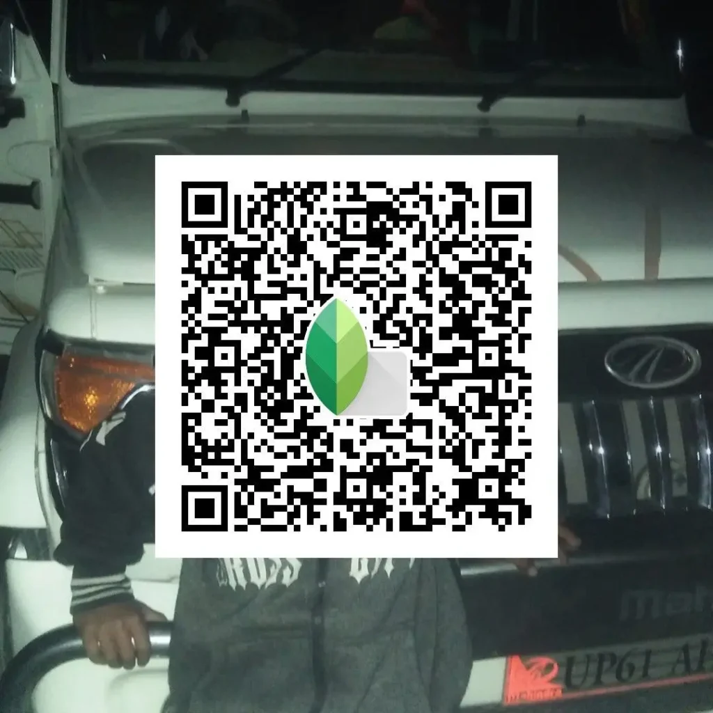 Parking car photo editing Snapseed QR