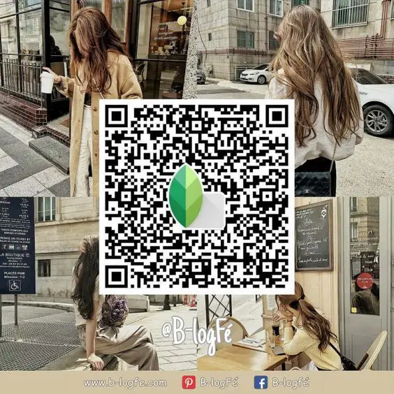 Pinterest aesthetic cinematic Snapseed QR