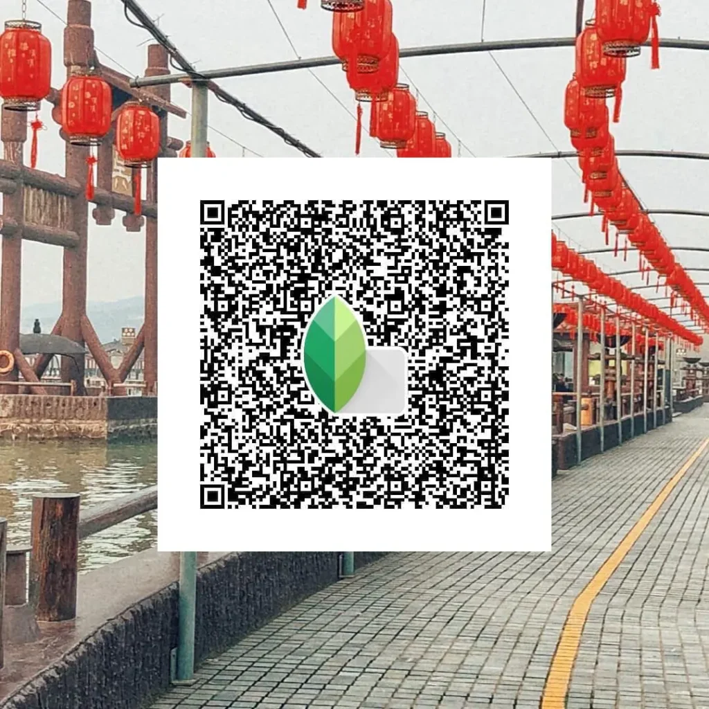 Pinterest aesthetic look ke liye Snapseed QR