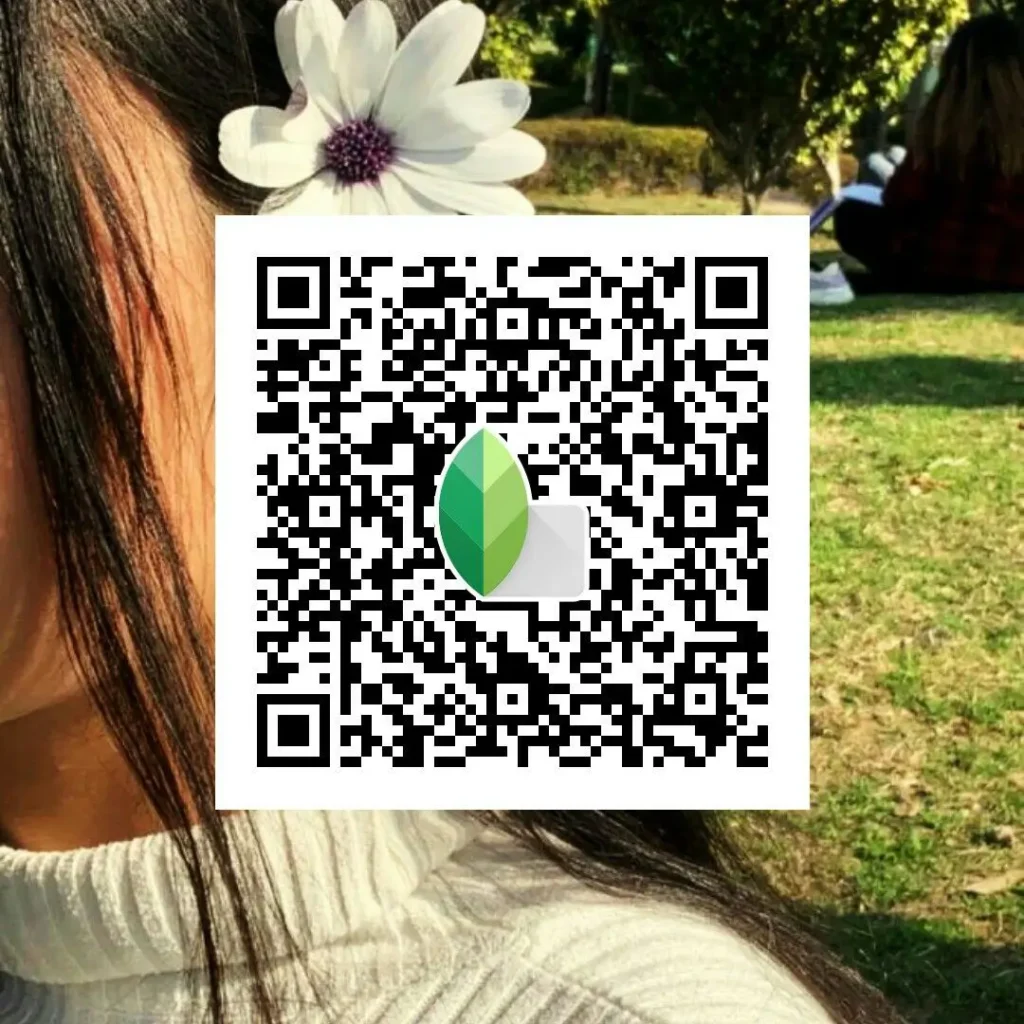 Simple composition ke liye Snapseed QR code