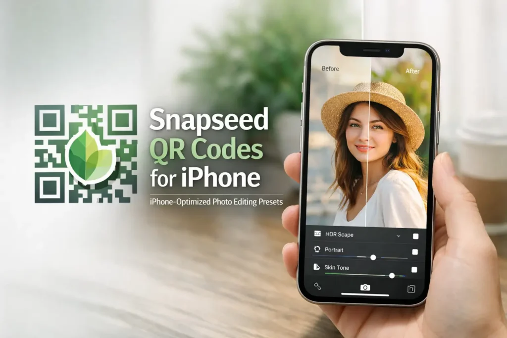 iPhone Snapseed QR Codes | iPhone‑Optimized Photo Editing Presets 11 Snapseed QR Code iPhone | iPhone‑Optimized Photo Editing Presets