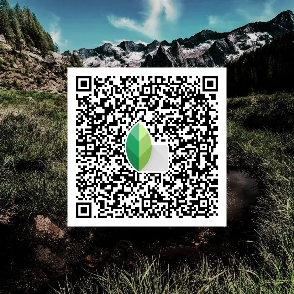 Snapseed QR Codes HD 4K se edit ki gayi green photo