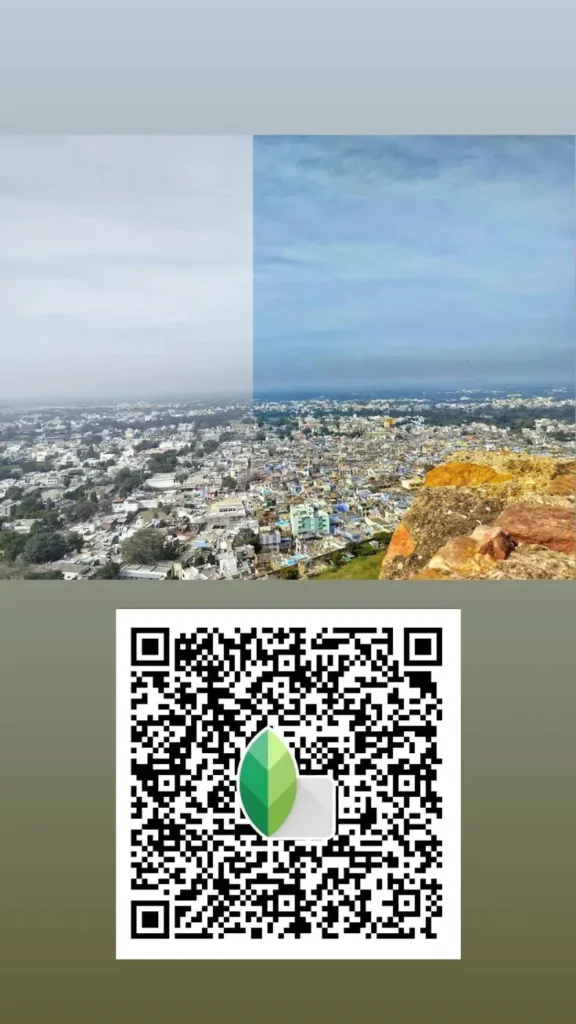 Snapseed QR Codes HD se edit ki gayi sky photo