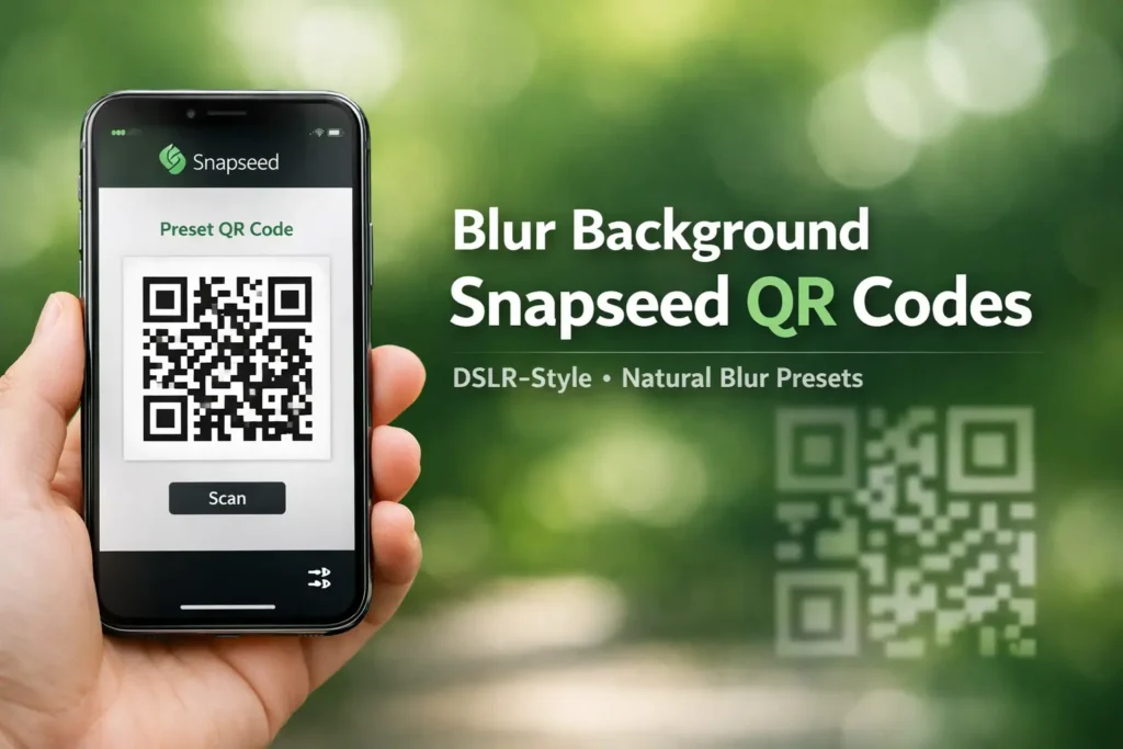 Snapseed QR Codes with Blur Background (DSLR‑Style & Natural Blur Presets) 9 Snapseed QR Codes with Blur Background