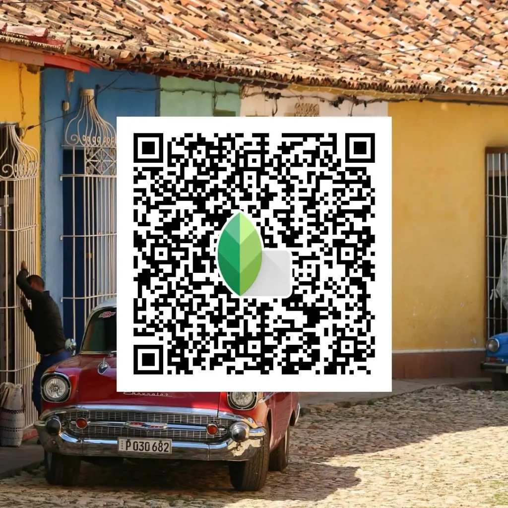 Snapseed QR code for car photoshoot editing