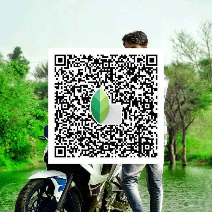 Snapseed QR code se edit ki gayi 4K bike photo