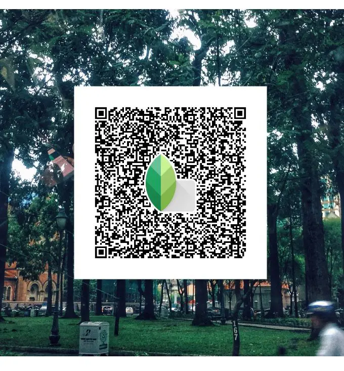 Snapseed QR code working on iPhone Pro camera photo