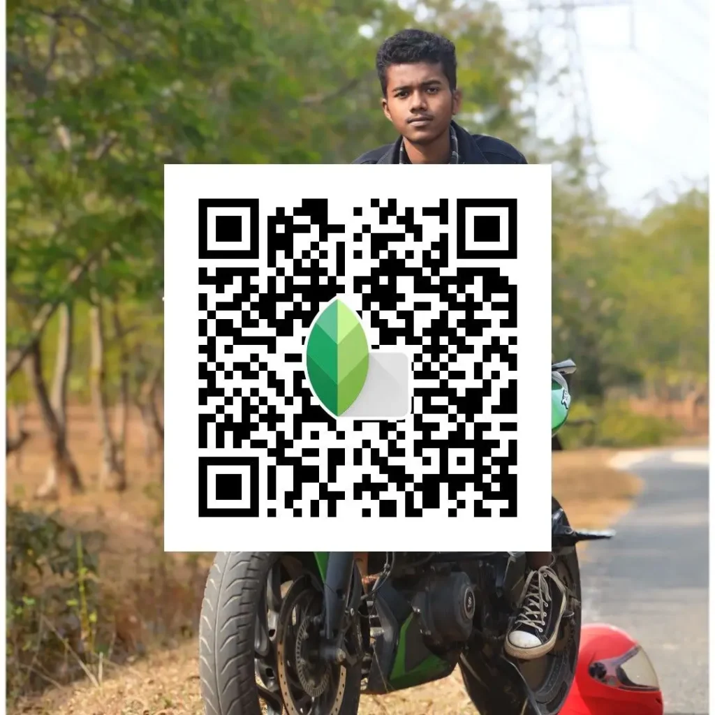 Snapseed QR codes for dark tone bike photos