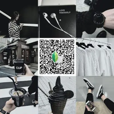 Snapseed QR कोड से एडिट की गई मोनोक्रोम फोटो