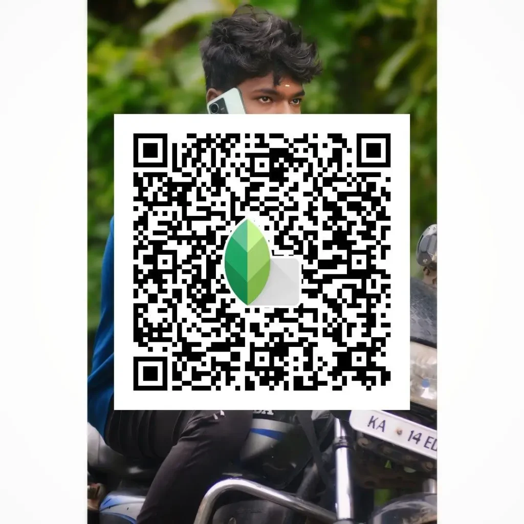 Snapseed QR कोड से एडिट की गई शार्प बाइक फोटो