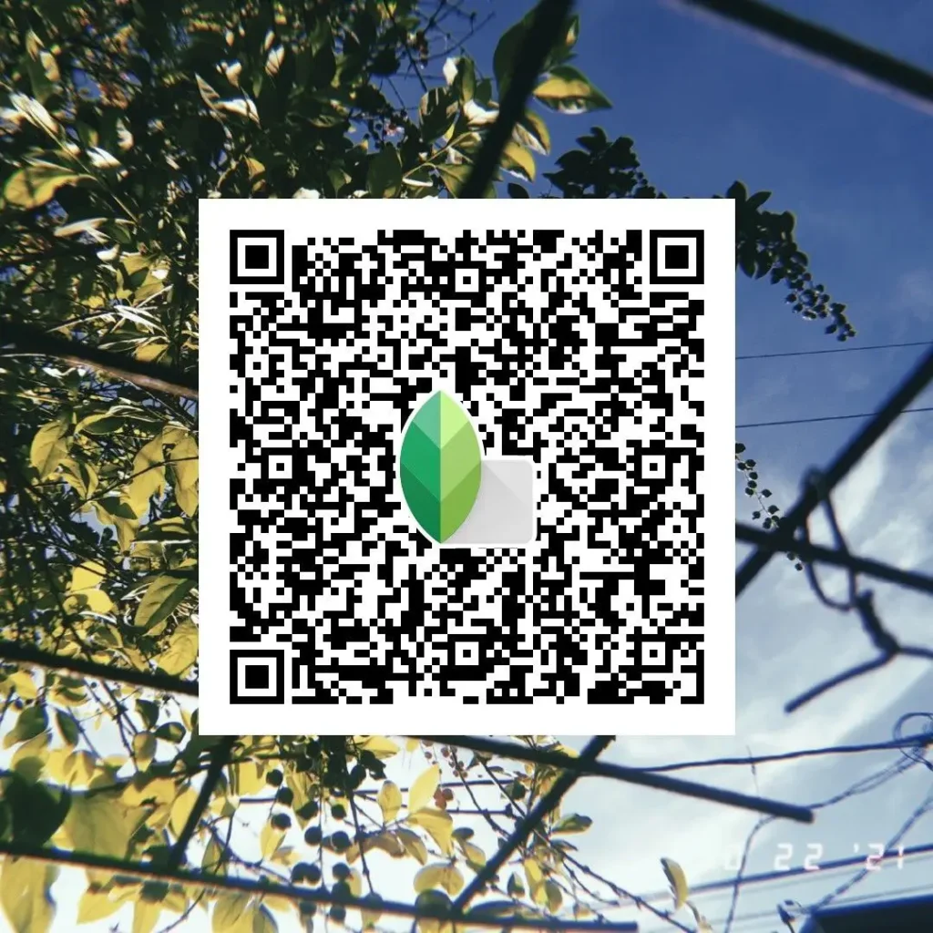 Travel photo ke liye iPhone Snapseed QR preset