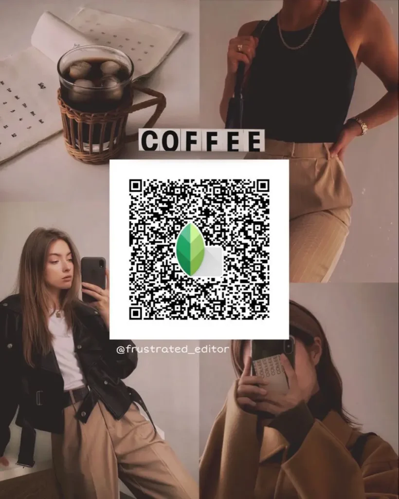 Warm indoor tones created using Snapseed DSLR QR code