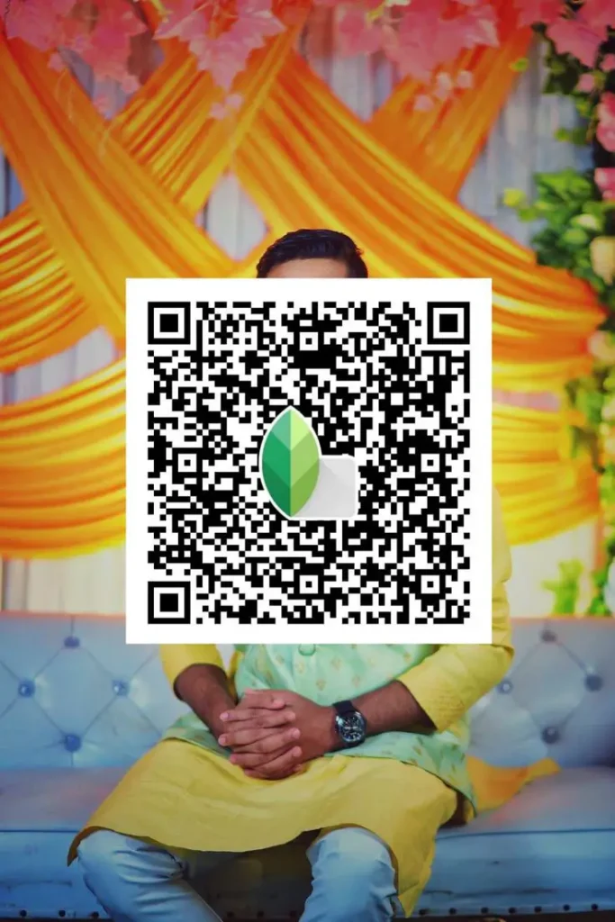 Wedding photo edited using Snapseed QR Codes HD 4K
