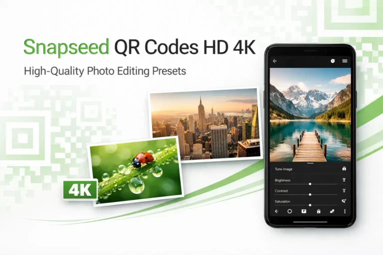 Snapseed QR Codes HD 4K | High‑Quality Photo Editing Presets