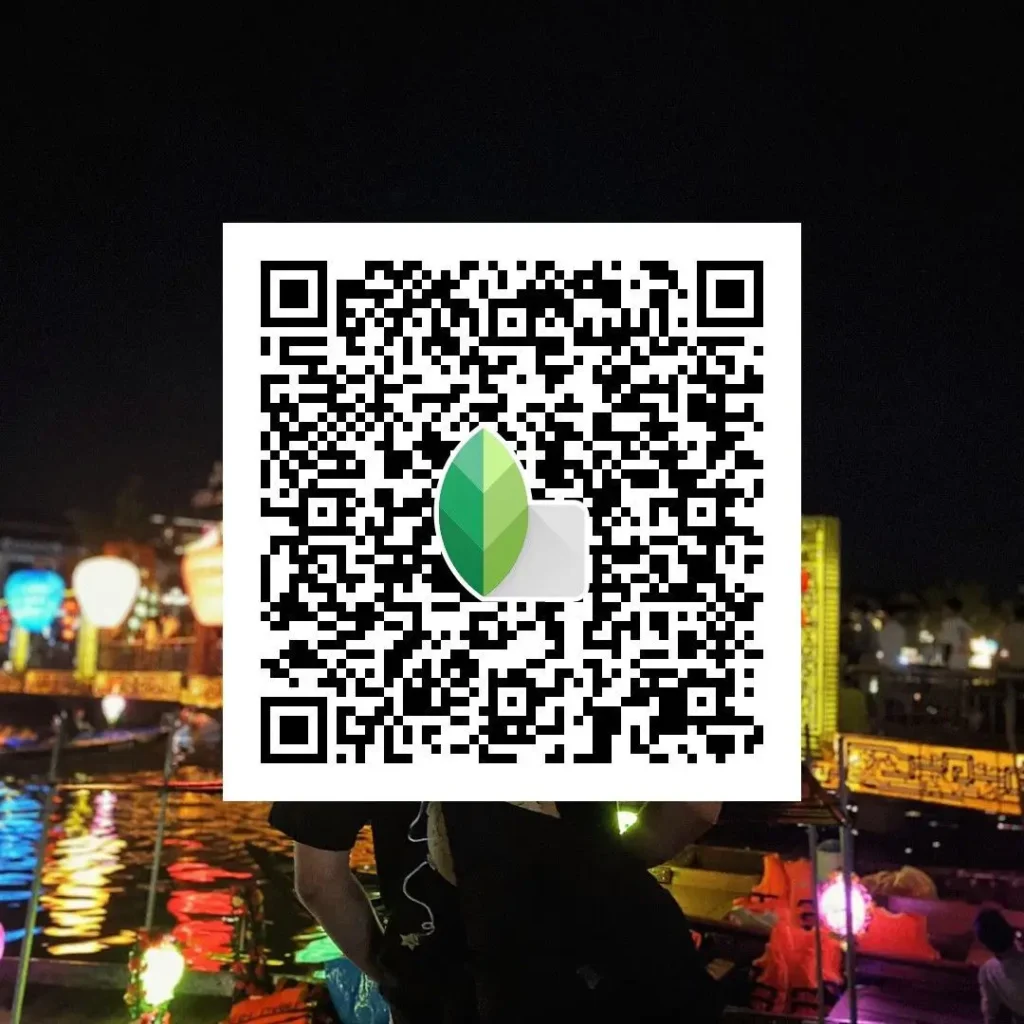 iPhone night shot par Snapseed QR code effect
