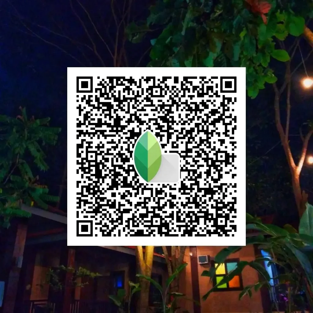 iPhone नाइट फोटो पर Snapseed QR कोड