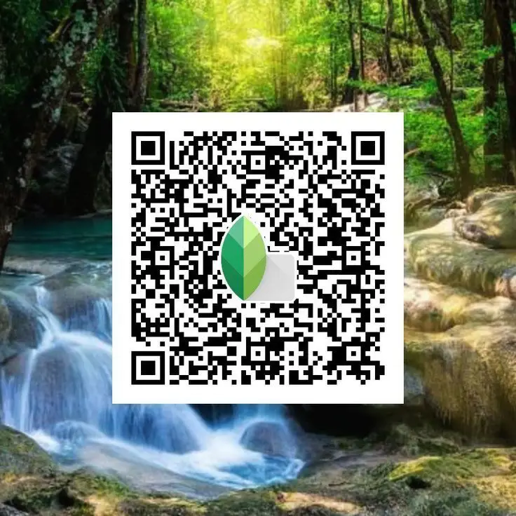 iPhone photo edited using iPhone‑optimized Snapseed QR code