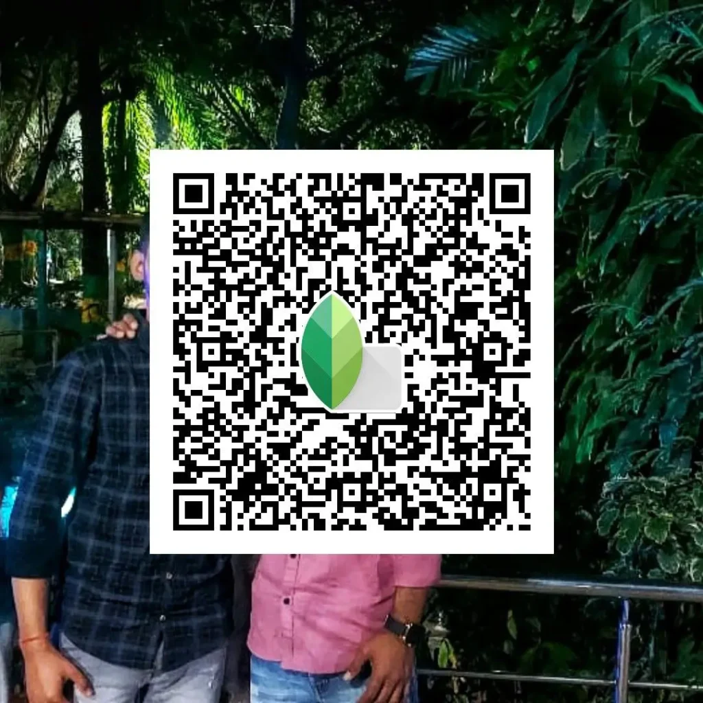 iPhone selfie par Snapseed QR code portrait edit