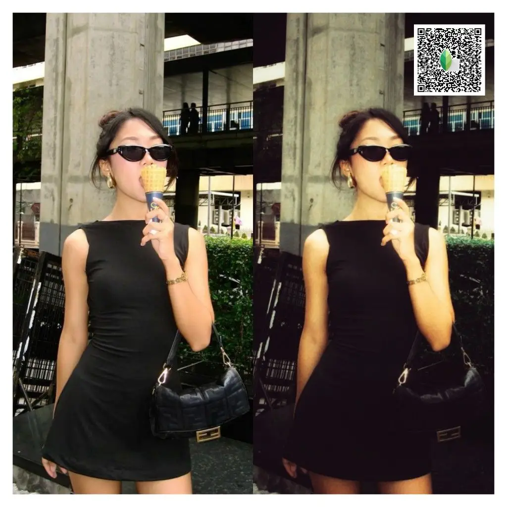 iPhone पोर्ट्रेट फोटो पर Snapseed QR कोड