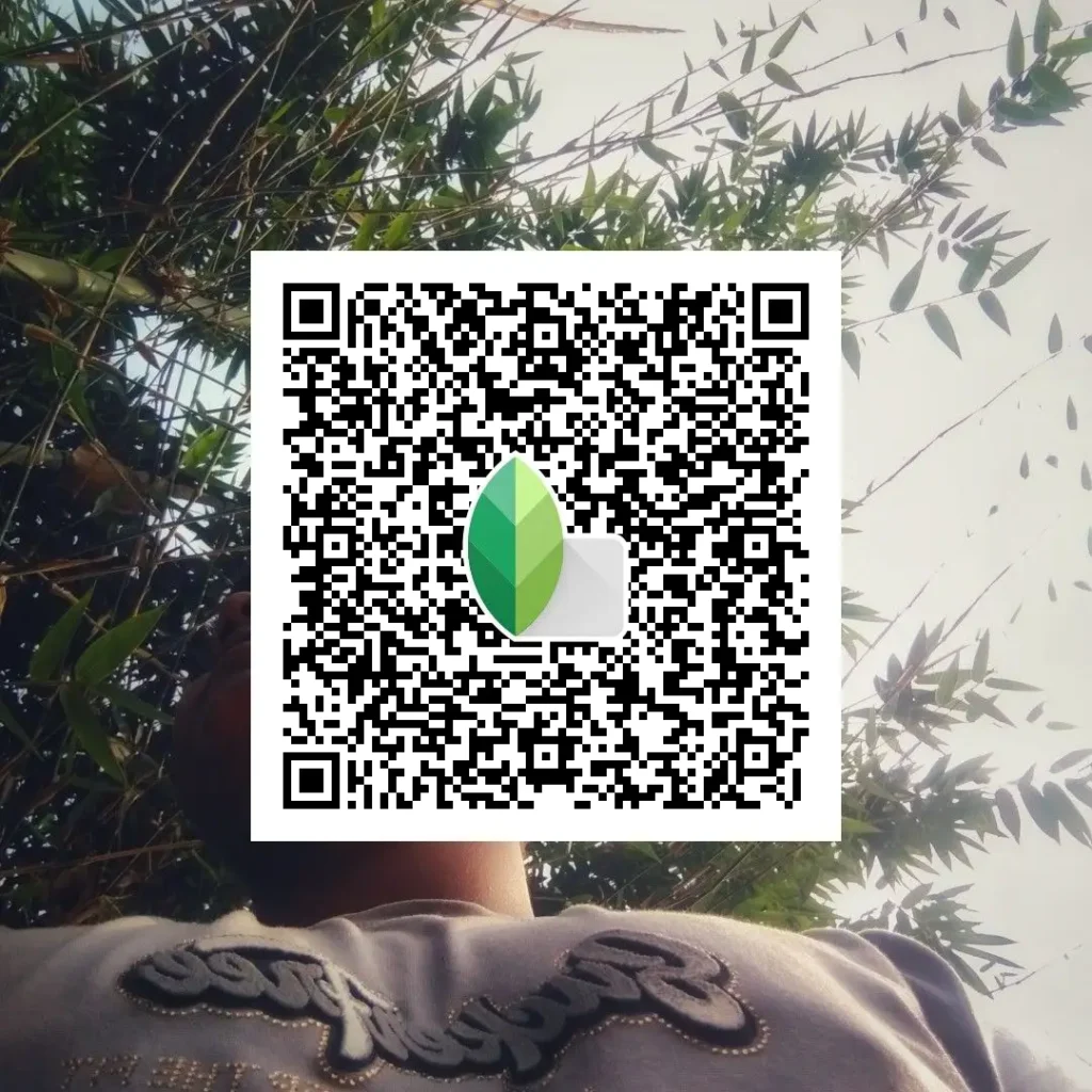 iPhone फोटो पर Snapseed QR कोड से की गई एडिटिंग
