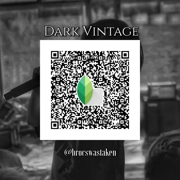 old classic tone snapseed vintage qr code