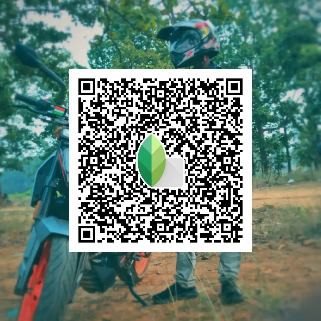 डार्क बाइक फोटो एडिटिंग Snapseed QR कोड