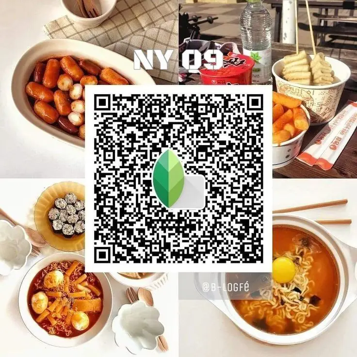 फूड फोटोग्राफी के लिए सिनेमैटिक Snapseed QR कोड
