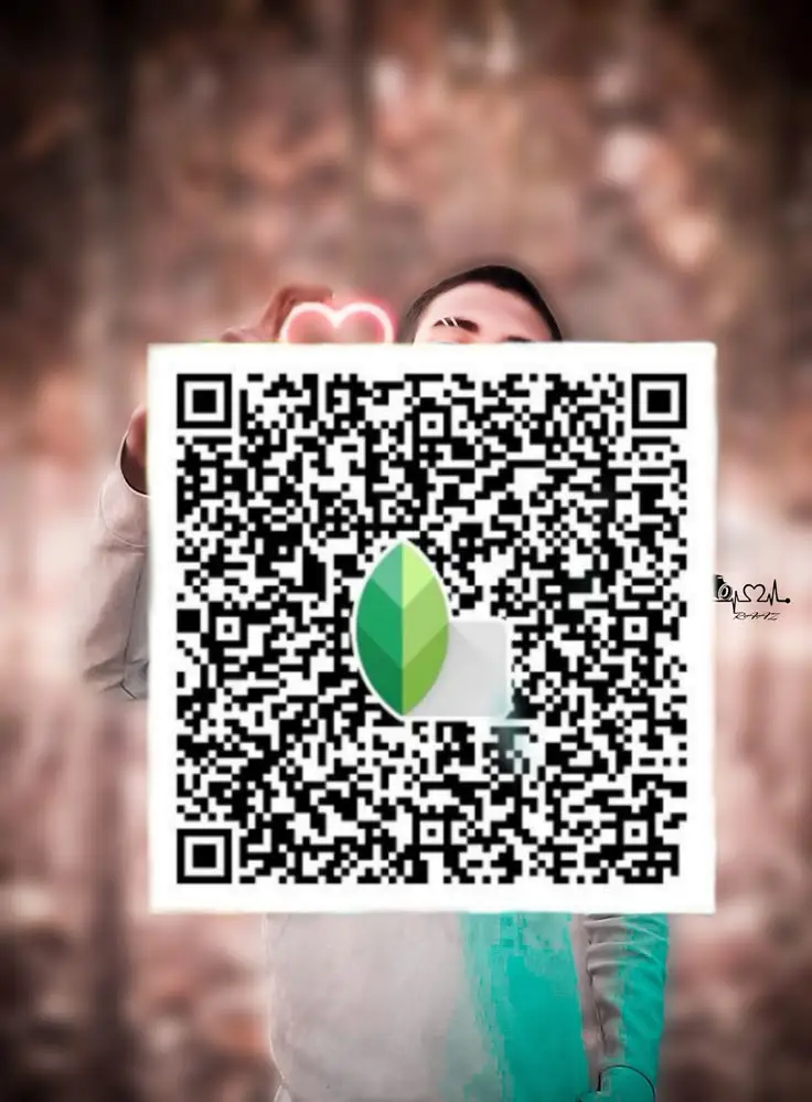 फोन कैमरा फोटो के लिए बैकग्राउंड ब्लर Snapseed QR कोड