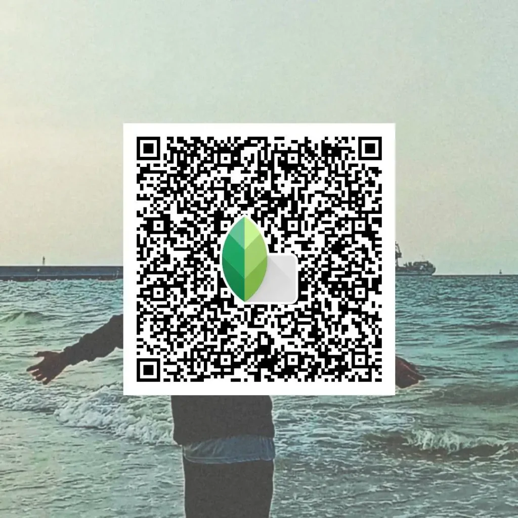 बीच फोटो के लिए HD 4K Snapseed QR कोड