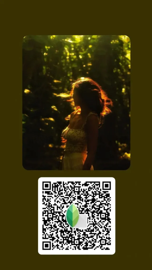 मोबाइल फोटो बैकग्राउंड ब्लर Snapseed QR प्रीसेट