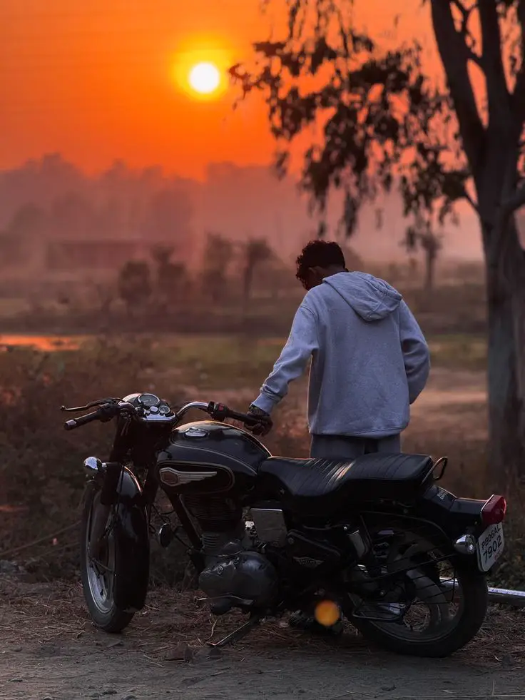 सड़क पर बाइक फोटो के लिए Snapseed QR कोड