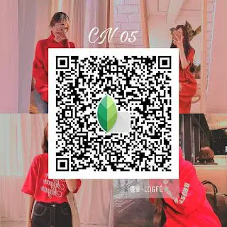 Mobile photo edited with red Snapseed QR code preset