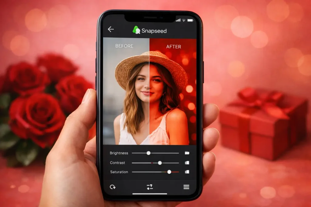 Snapseed Red QR Code Presets (Romantic & Bold Photoshoot) 3 Snapseed Red QR Code Presets (Romantic & Bold Photoshoot)