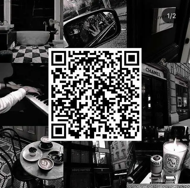 classic film bw qr code
