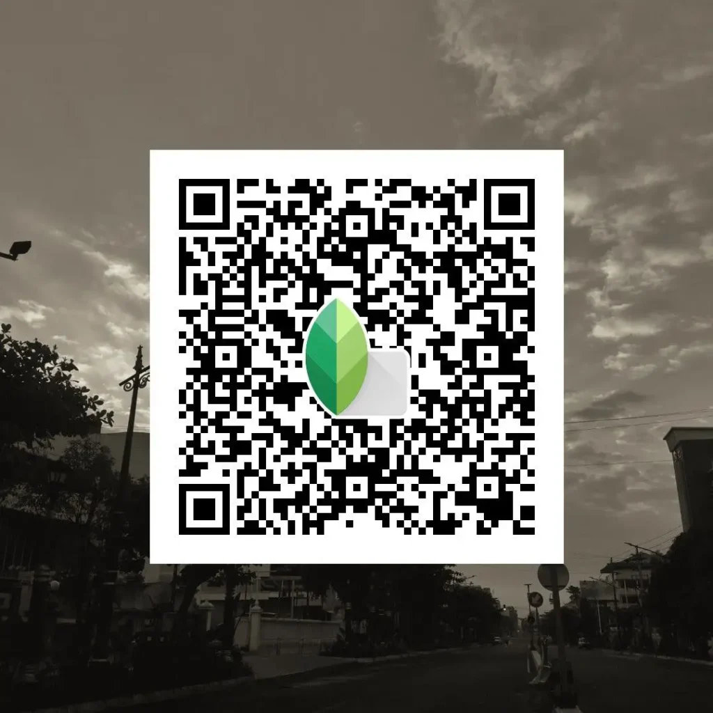 classic soft bw qr code snapseed